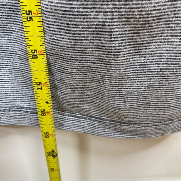 Athleta Maxi Dress 2X Ruched Henley Microstripe Stretch Beach Resort Lightweight - Picture 9 of 12